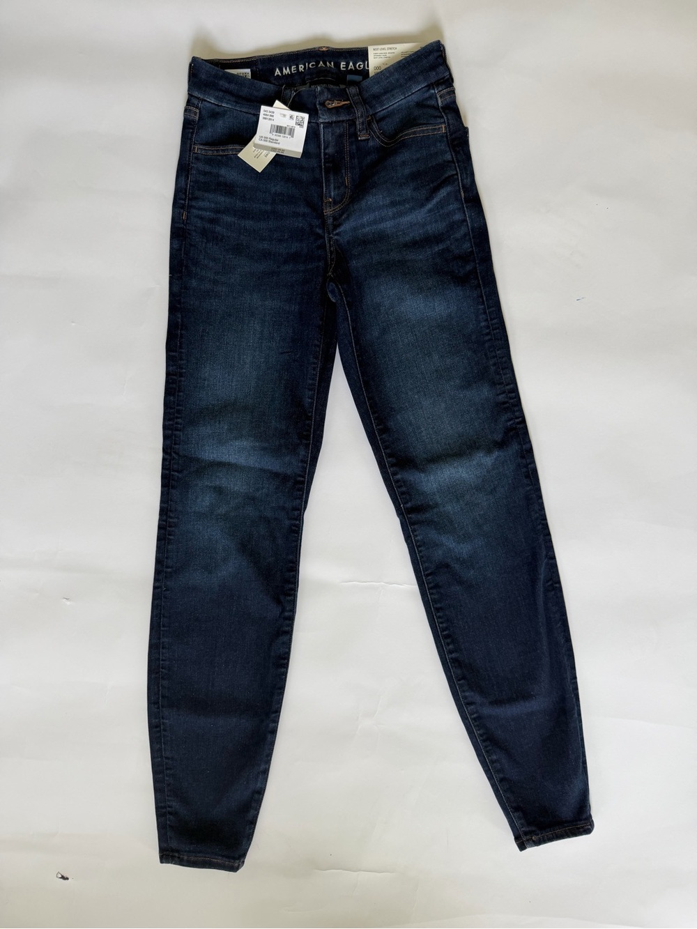 American Eagle Outfitters Women's Dark Indigo High-Rise Skinny Jeans